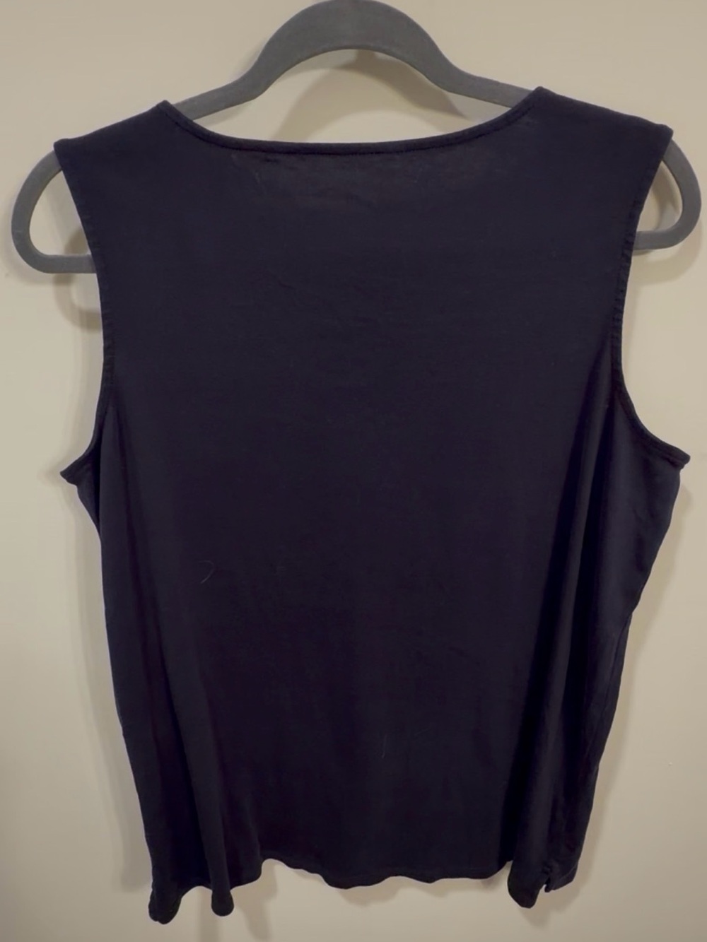 J Jill cotton Sleeveless V-Neck Tank Top - Black L - Picture 3 of 4